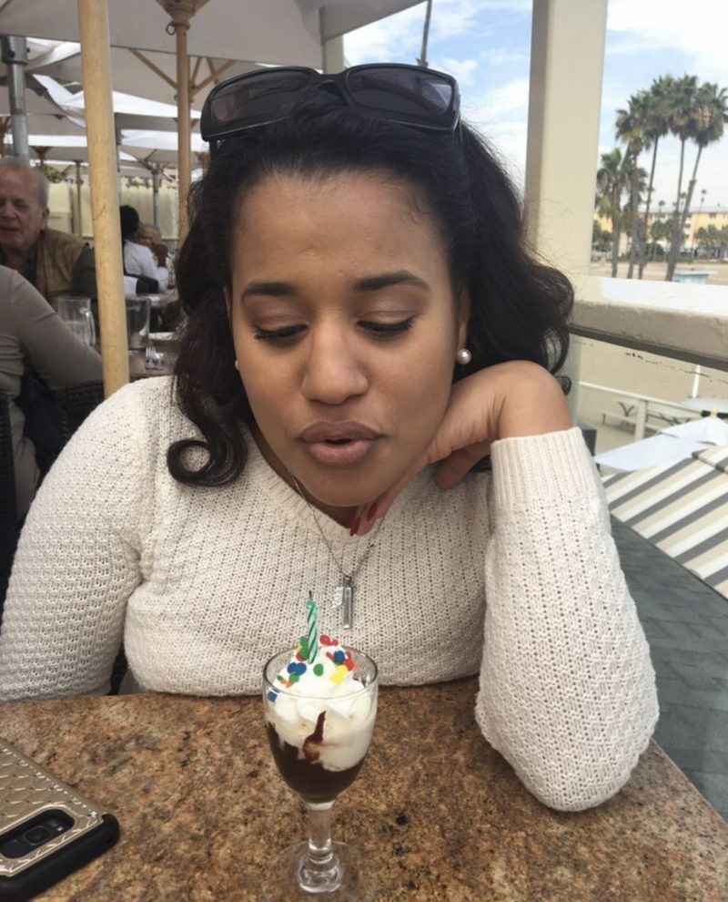 Celebrating a student's birthday in Marina del Rey